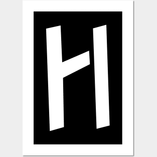 H – Greek Mythology - White Letter H Posters and Art